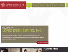 Tablet Screenshot of lopezengineering.com